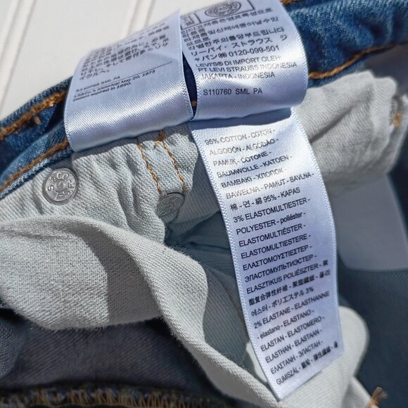 LEVI'S JEANS Men's 38 x 30 Blue Denim 511 Slim Fit Medium Wash Distressed - Picture 4 of 14